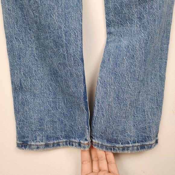 Madewell Jeans Mid-rise Perfect Vintage Distressed Ripped Blue Stretchy Sz 25 - Picture 10 of 16